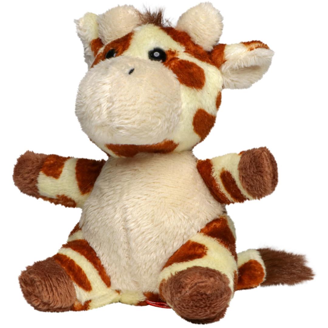 M160668 Yellow/brown - Plush giraffe with keychain - mbw